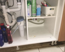 Water-leaks-under-cabinetry